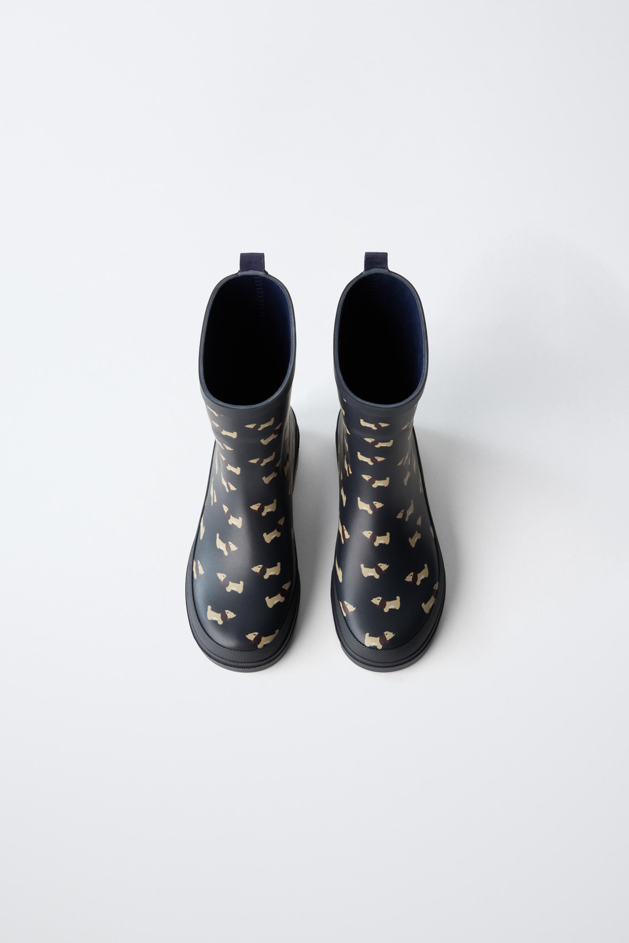 Детские ботинки Zara PUPPY PRINT RAIN BOOTS — фото 5