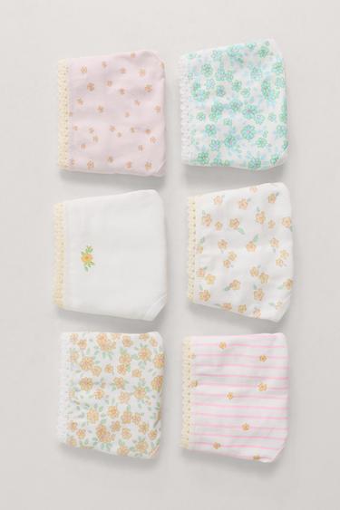 1 1/2-6 AÑOS/ PACK SEIS BRAGUITAS FLORES - Multicolor de Zara