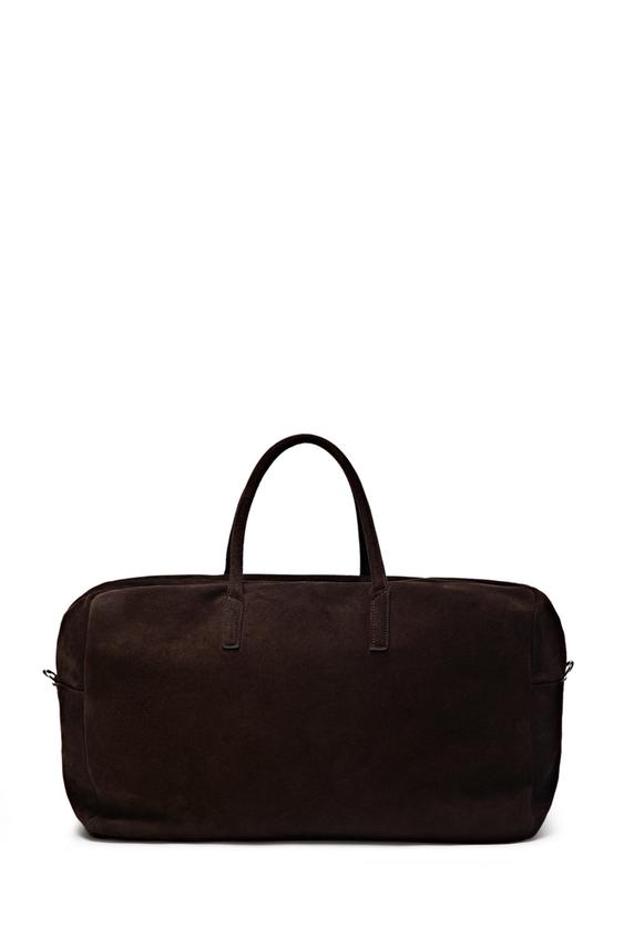 Zara Suede leather travel bag - LIMITED EDITION - Brown - Image 0