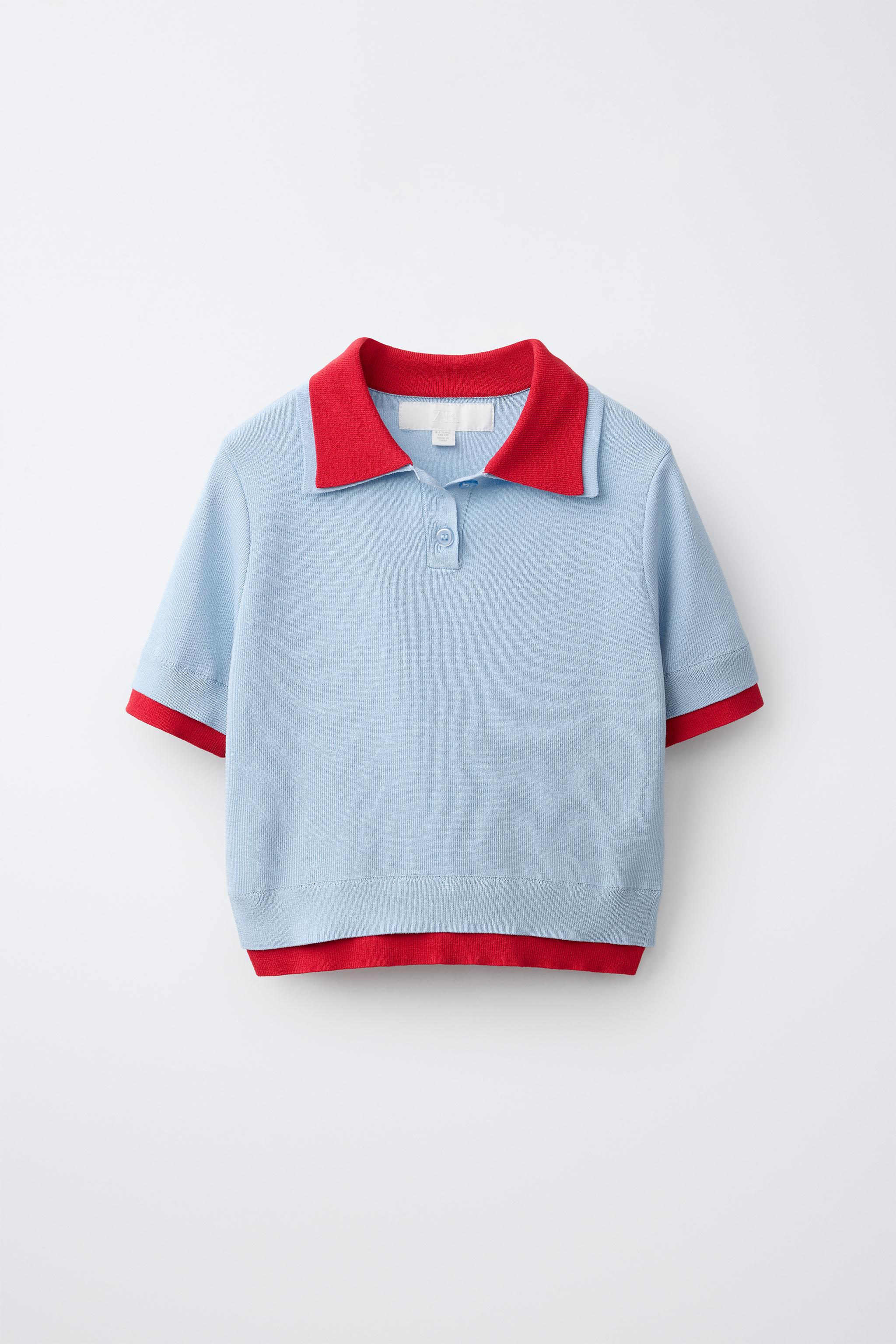 POLO EN MAILLE À DOUBLE COL