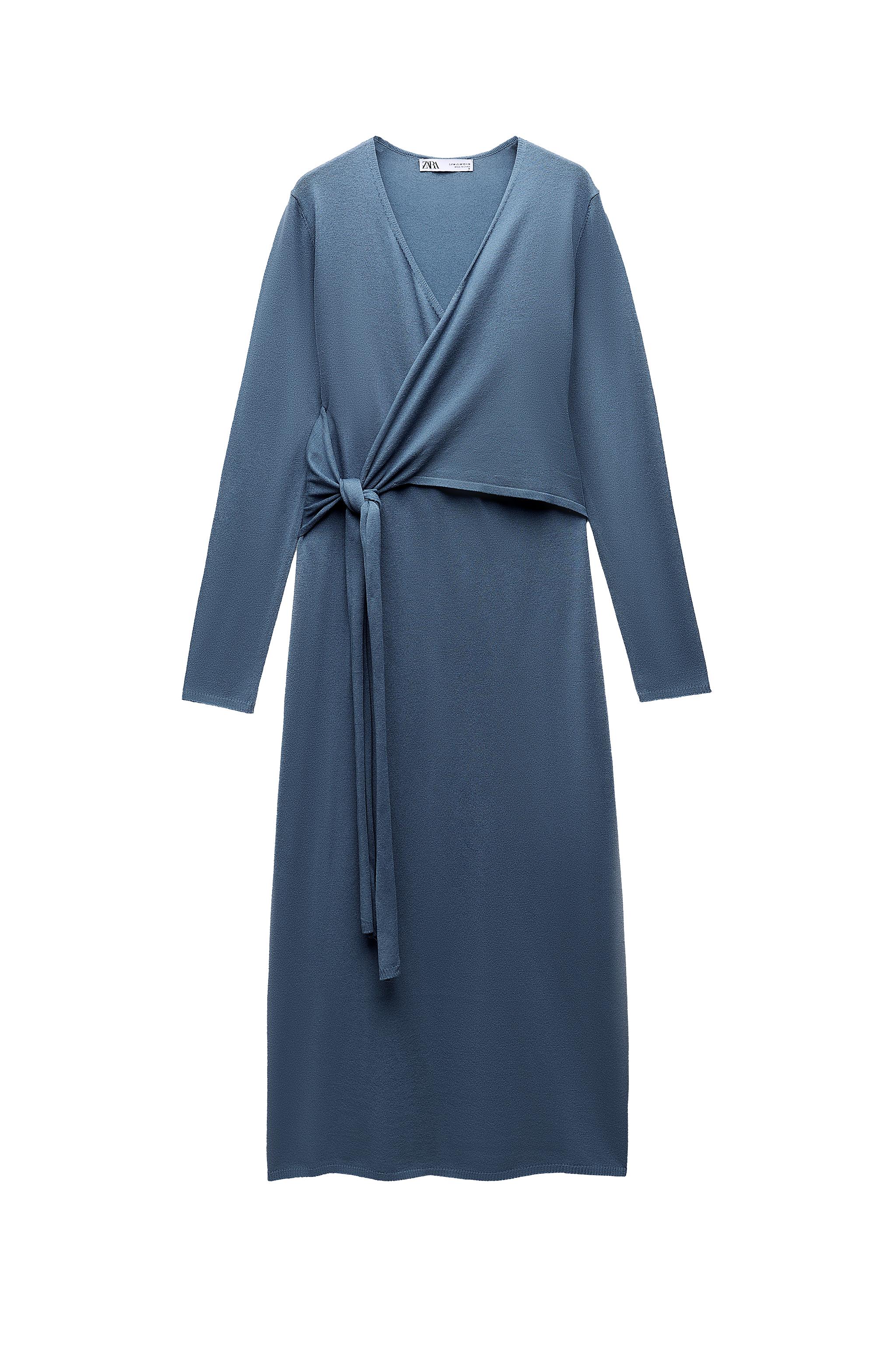 zara knit wrap dress SECOND HAND Zara womens