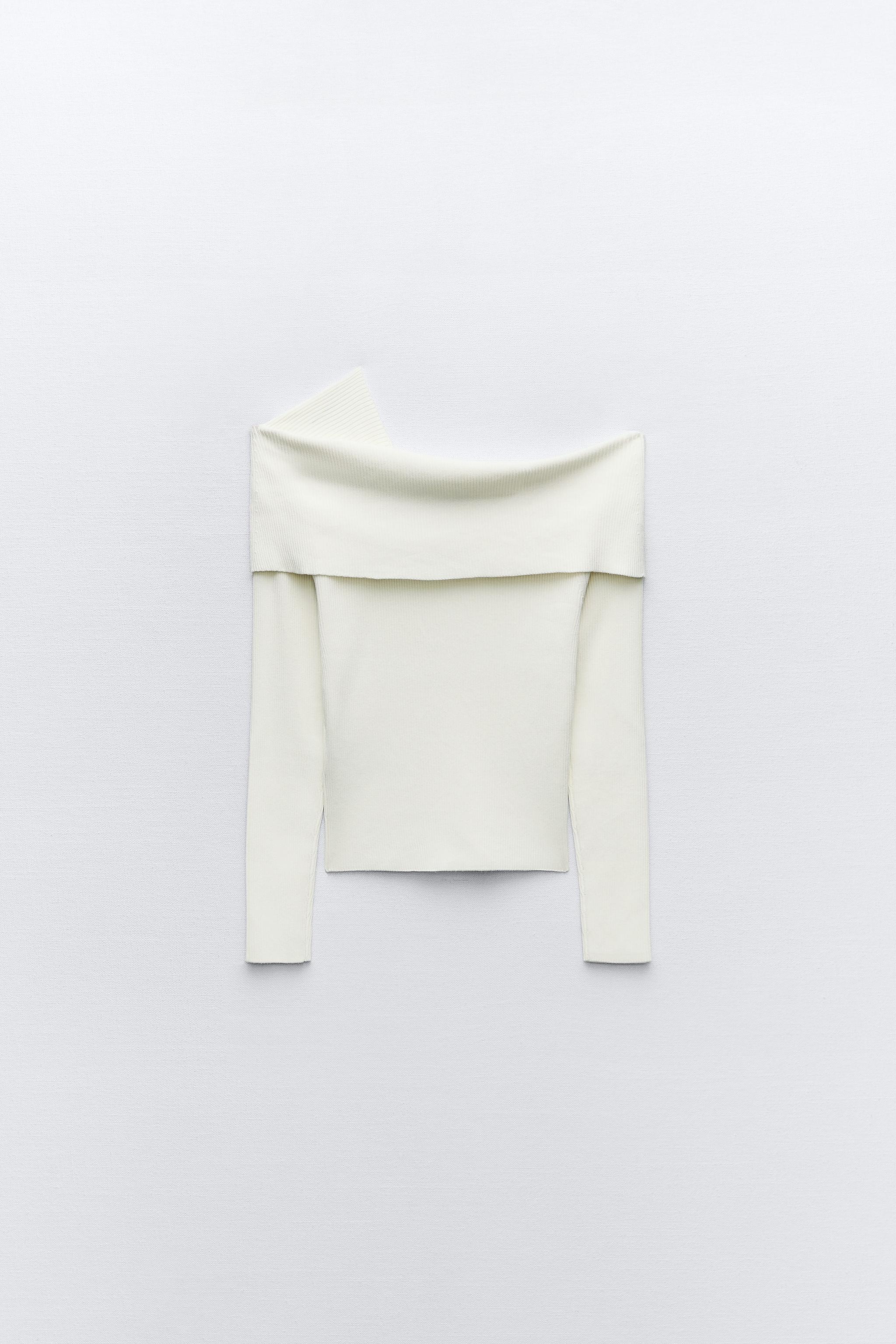 OFF THE SHOULDER SWEATER White ZARA South Africa