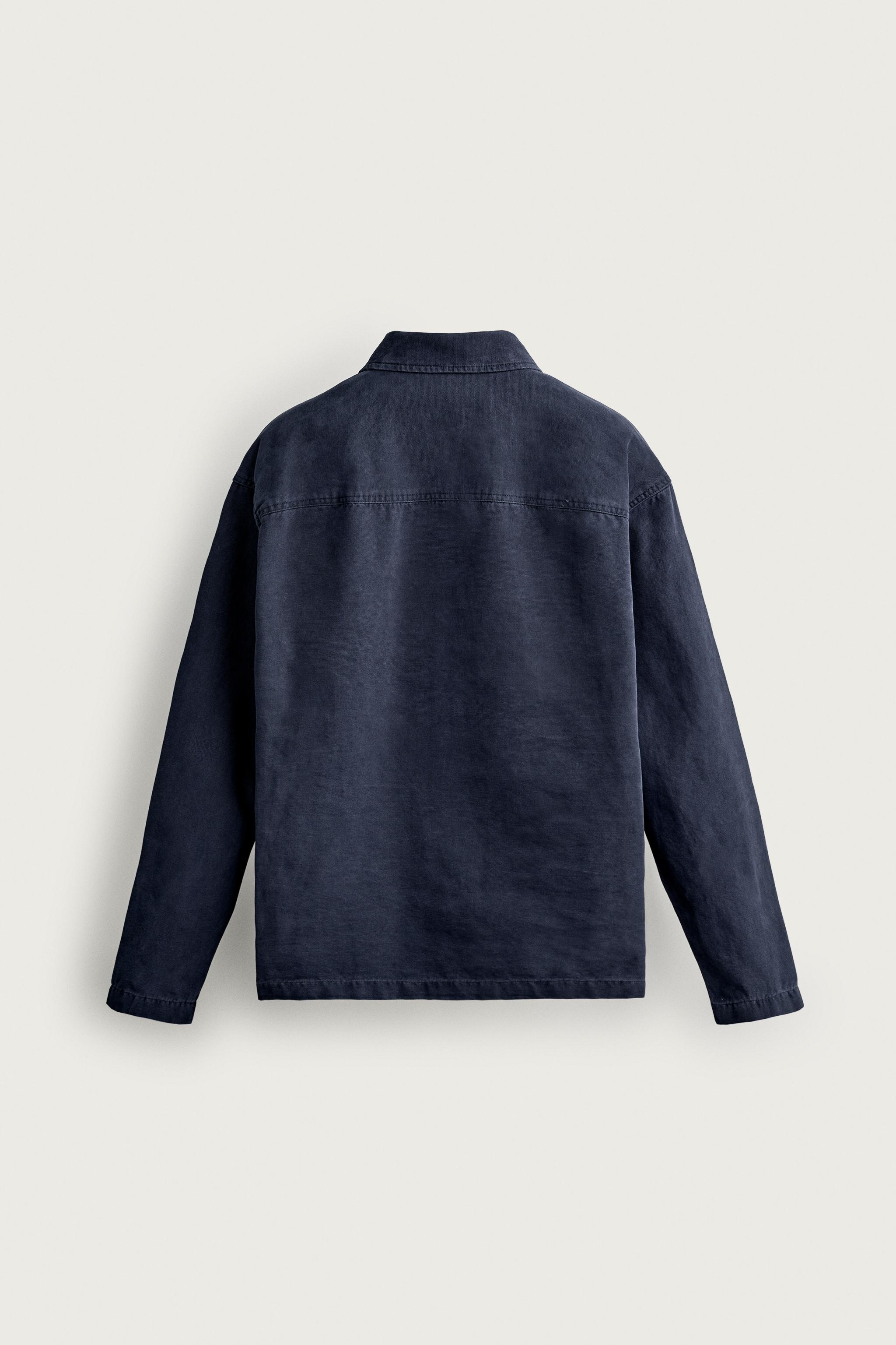Zara KNOT FROG FASTENING REGULAR FIT OVERSHIRT — фото 9