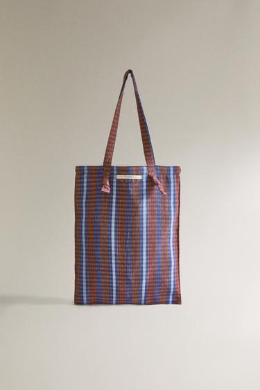 TOTE BAG AUS BAUMWOLLE X TENSIRA - Weinrot von Zara - Bild 0