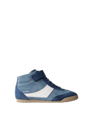 BOTÍN DEPORTIVO PIEL BOXING - Azul de Zara
