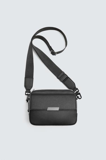 MALA A TIRACOLO TEXTURA - Preto da Zara