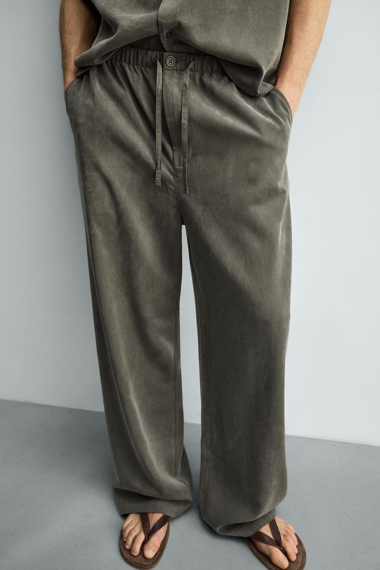 ZARA RELAXED FIT FLOWING TROUSERS