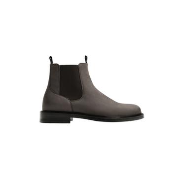 LEATHER CHELSEA BOOTS - Grey by Zara