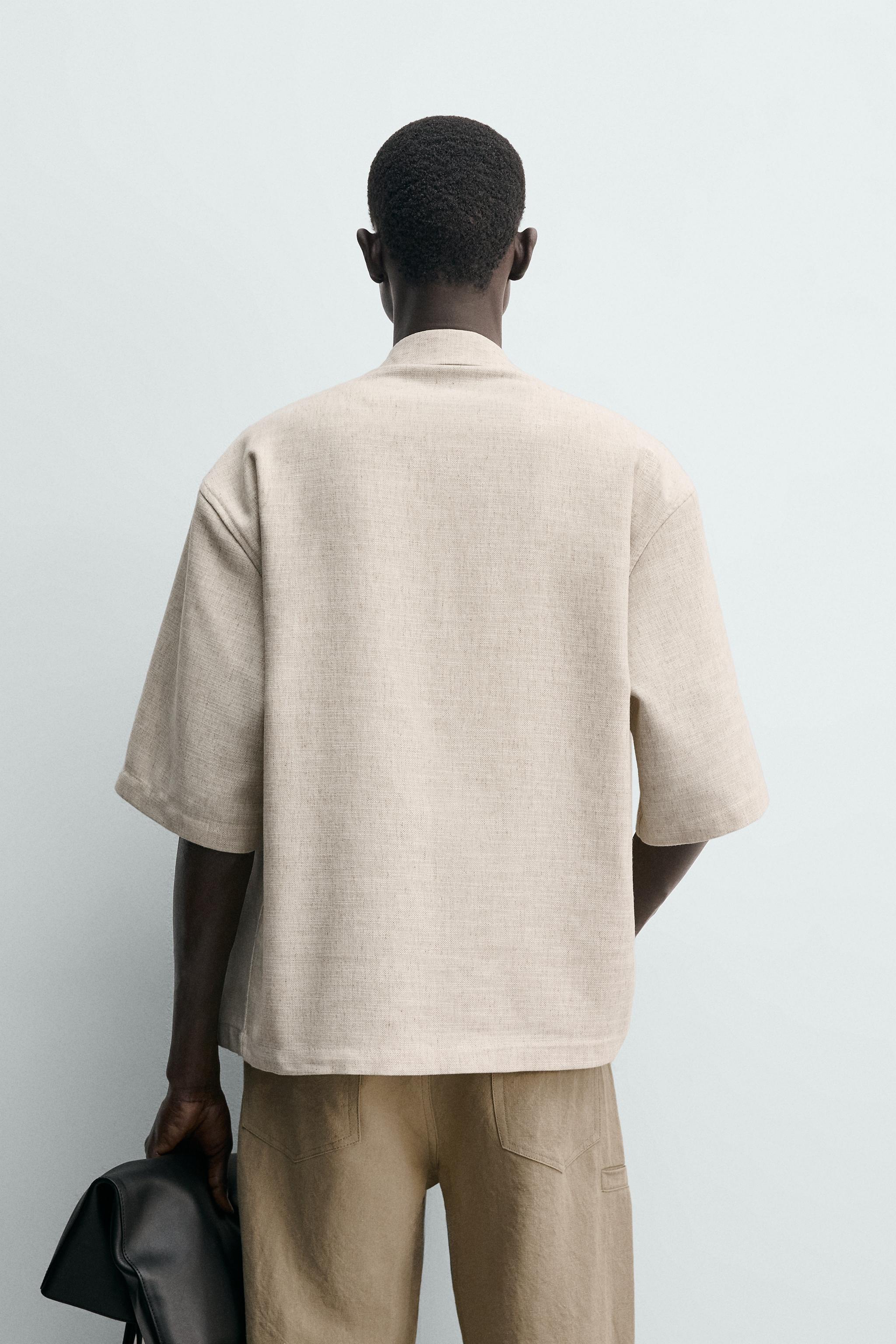 BOXY FIT TEXTURED SHIRT