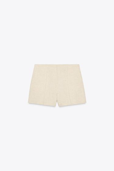 BERMUDA TAILLE HAUTE NERVURE - Beige clair de Zara - Image 5