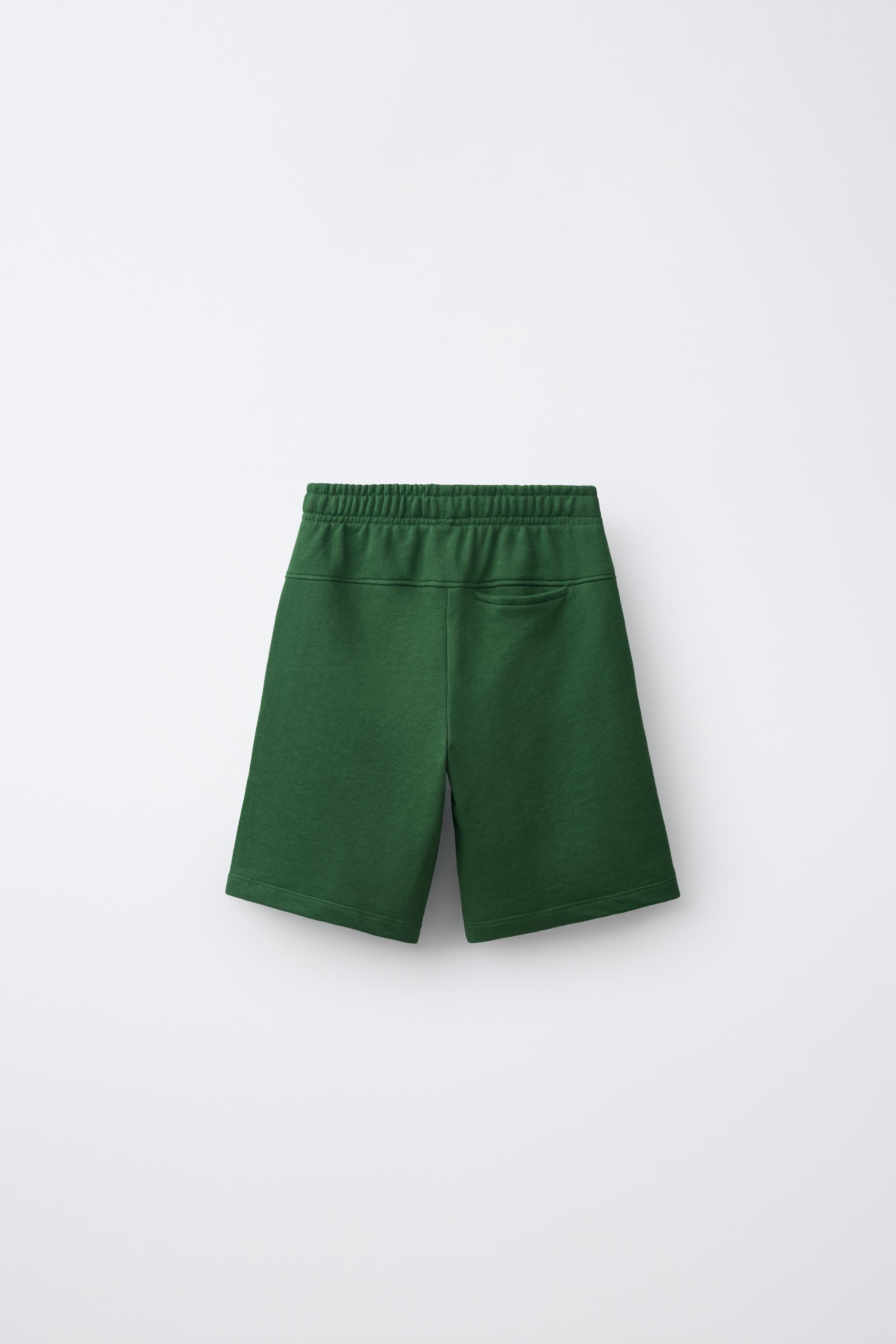 PLUSH JOGGING SHORTS — Green