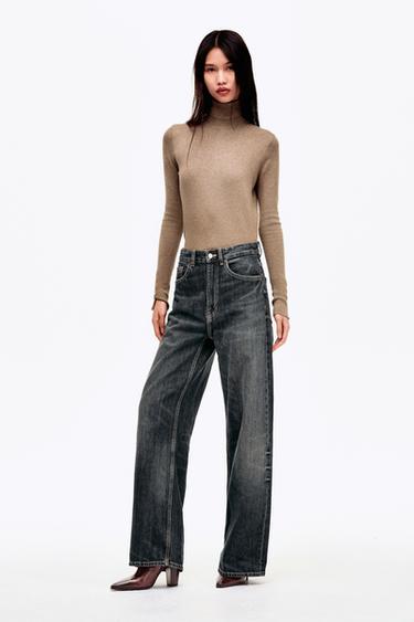 Zara 基本款平紋針織衫 - 斑紋貂色