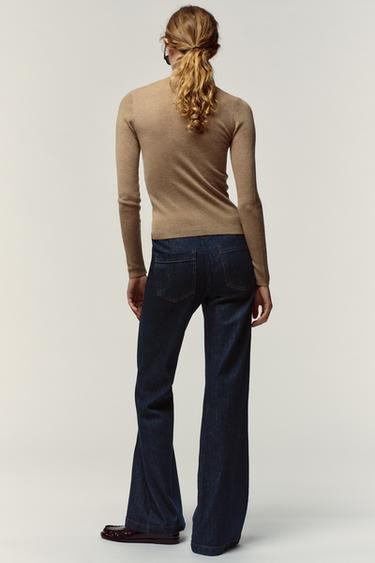 PULL EN LAINE À COL MONTANT - Camel clair de Zara - Image 3