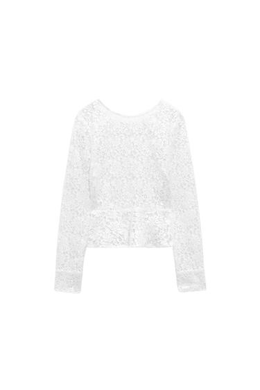 LACE PEPLUM TOP