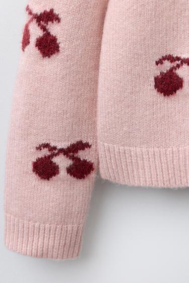 CHERRY KNIT CARDIGAN - Pastel pink by Zara - Image 3