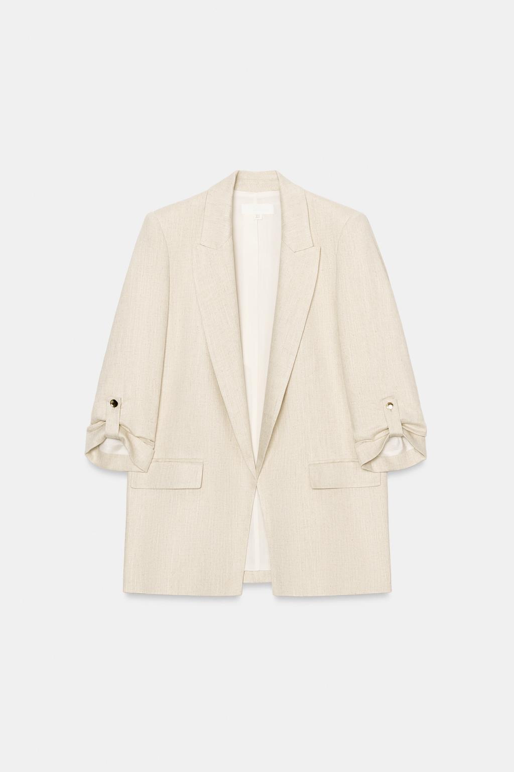 OPEN BLAZER WITH ROLLED-UP SLEEVES - image 2