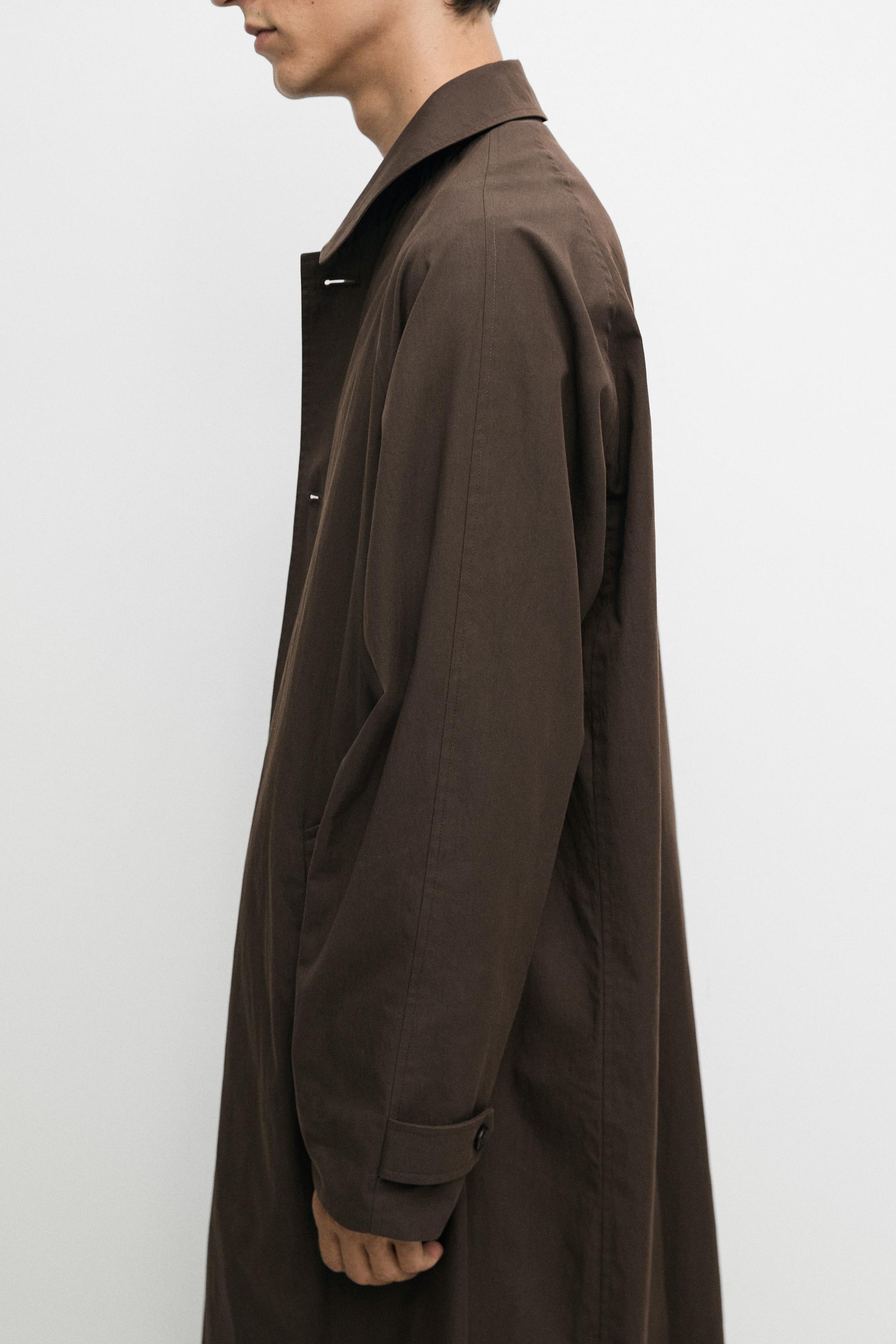 Long reversible trench coat