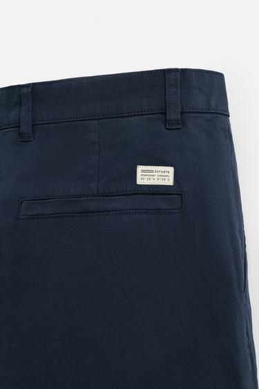 PANTALON CHINO COUPE ÉTROITE - Bleu marine de Zara - Image 7