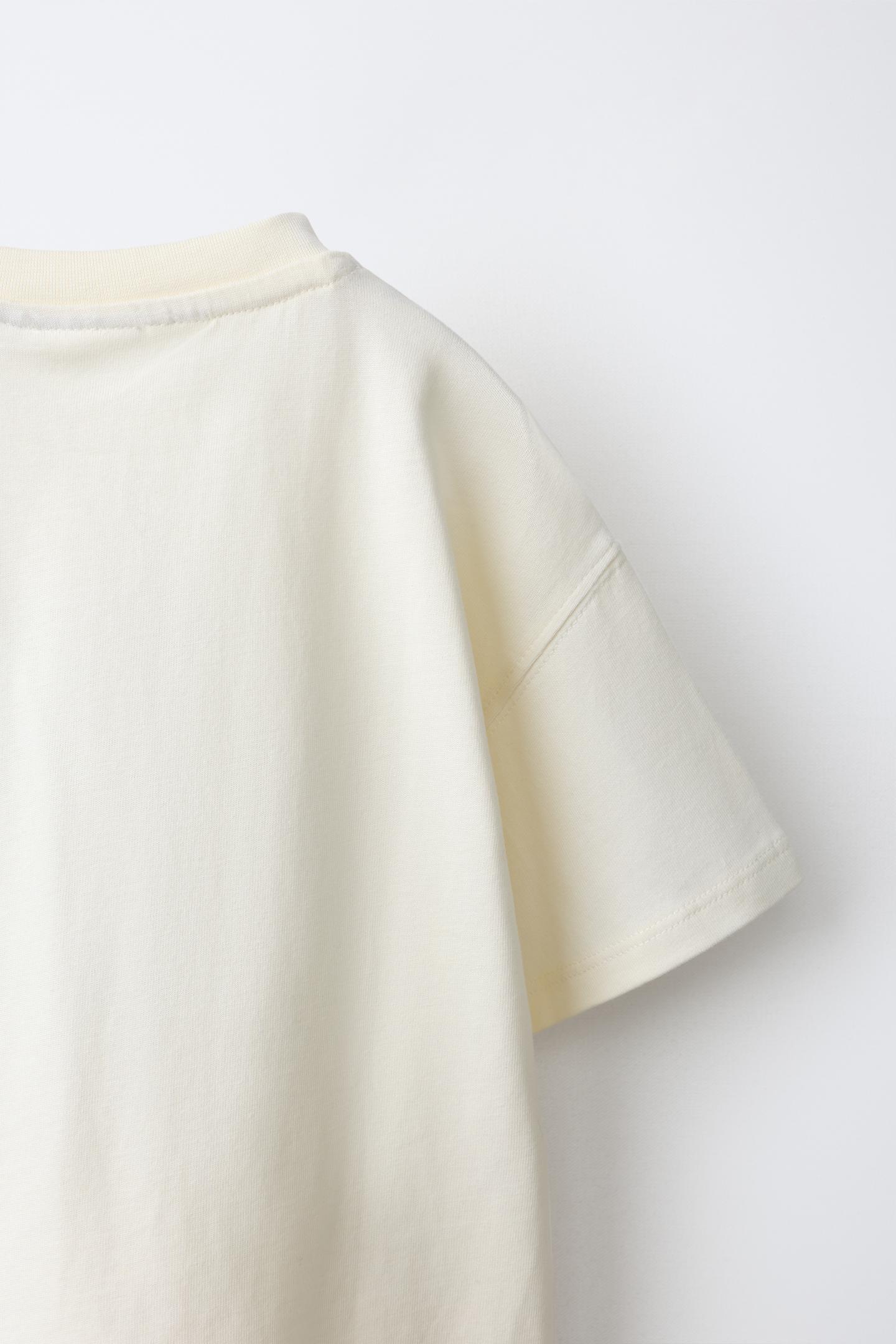 Детская футболка Zara Snoopy Peanuts™ Embroidered, цвет: Белый — фото 4