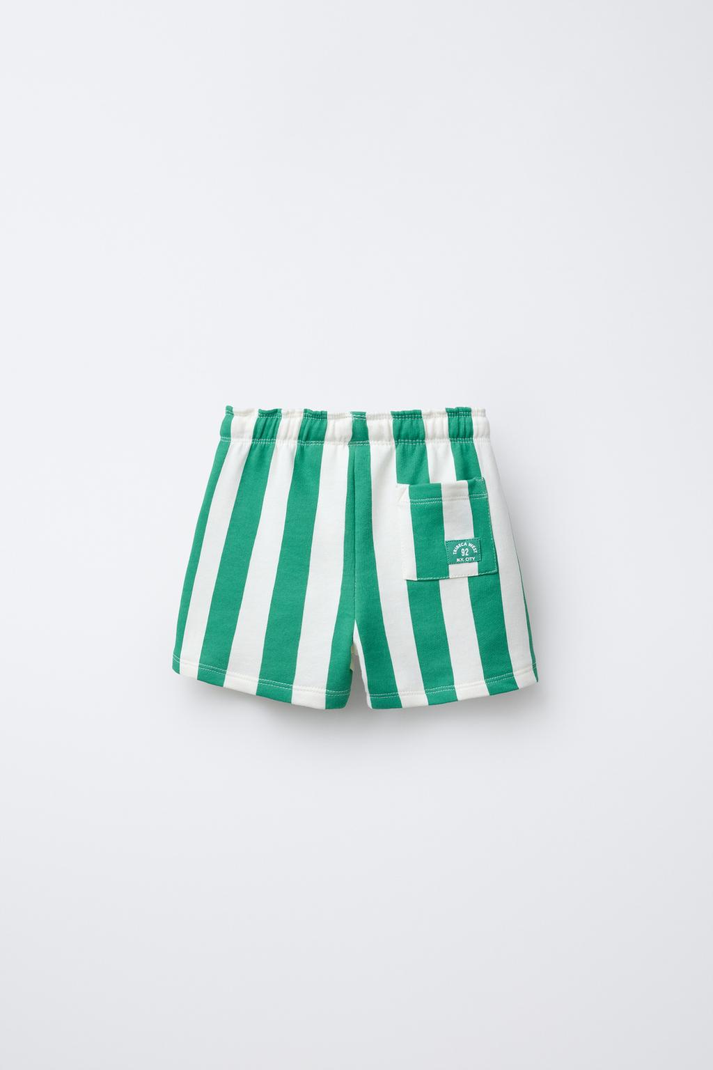 STRIPED PLUSH SHORTS