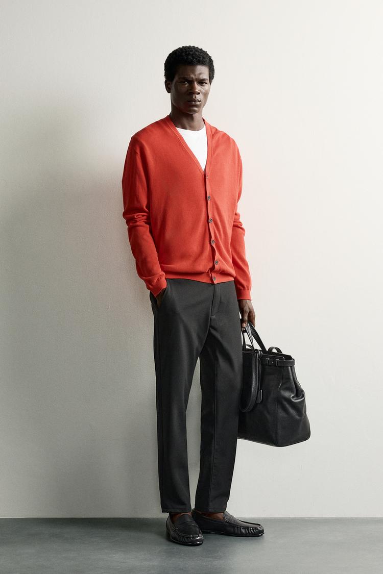 COMFORT TEXTURED CHINO TROUSERS
