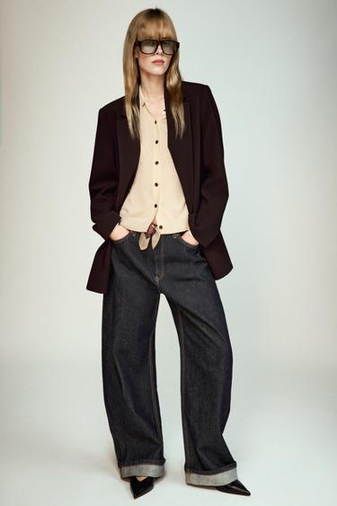 JEANS Z1975 RELAX FIT BAJO VUELTA - Índigo de Zara