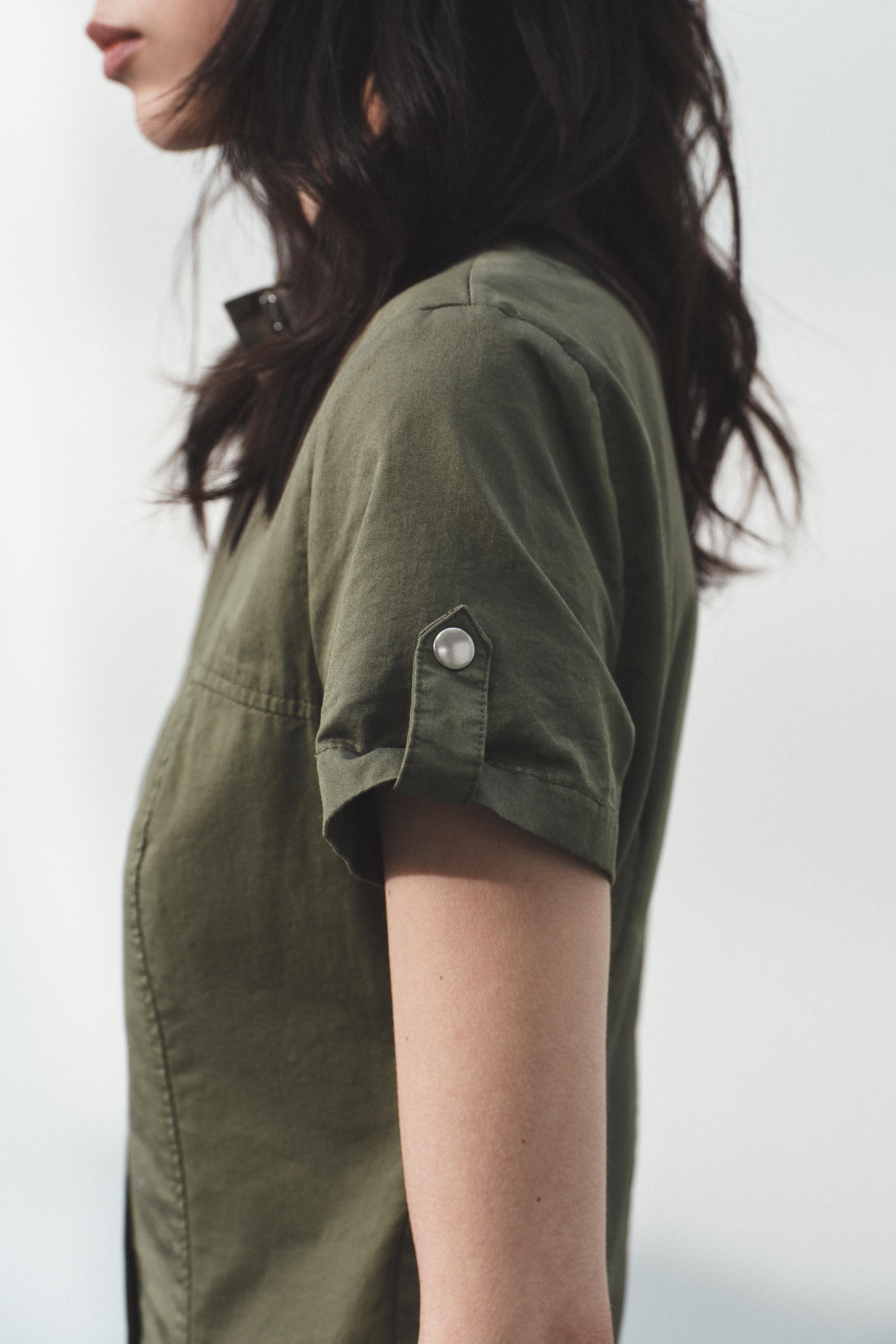 ROBE GABARDINE À POCHES