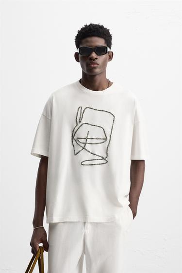 CONTRAST EMBROIDERY SHIRT - White by Zara