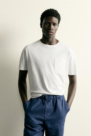 LIGHTWEIGHT RELAXED FIT T-SHIRT - White by Zara