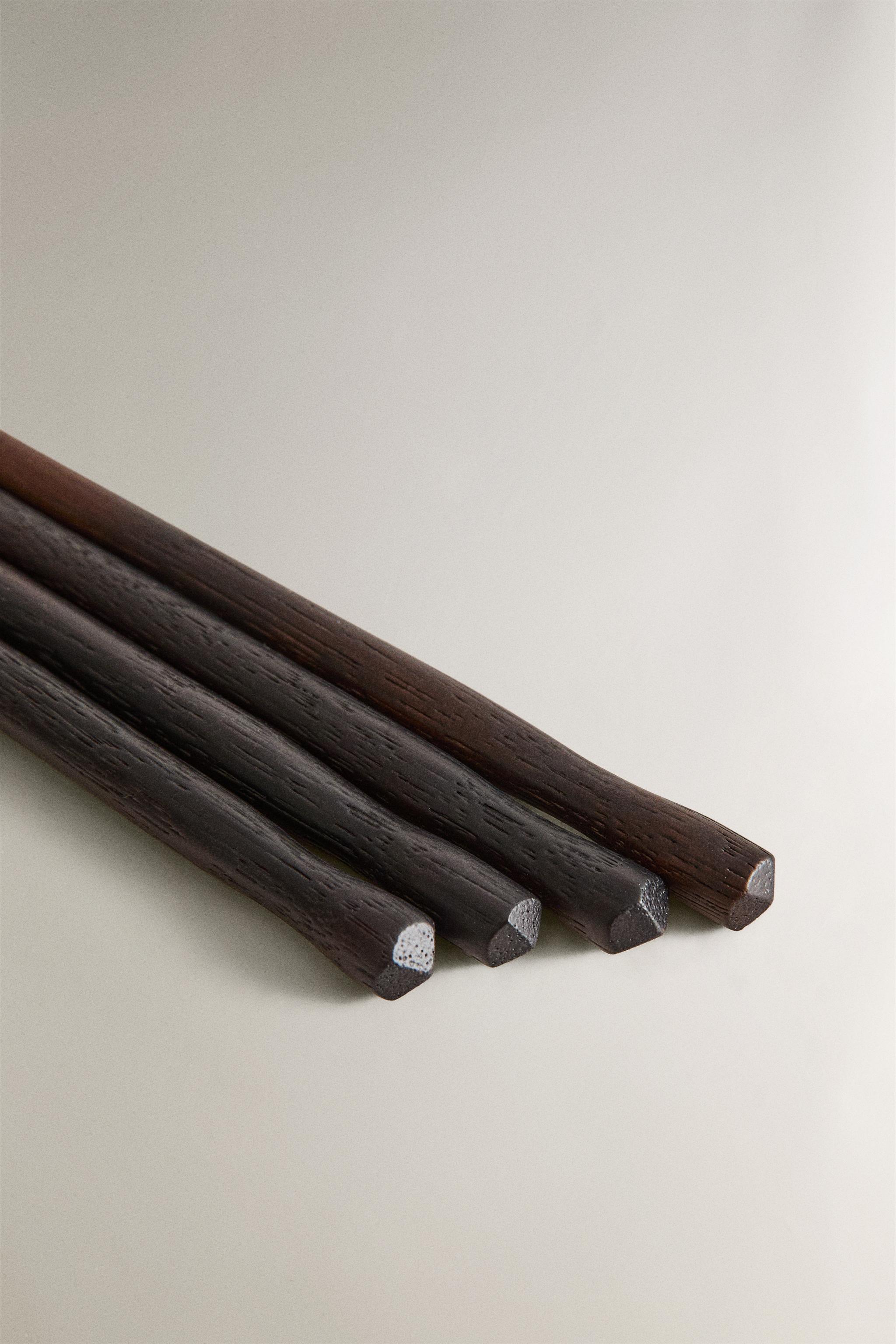 WOODEN CHOPSTICKS AND STAND SET (SET OF 2)