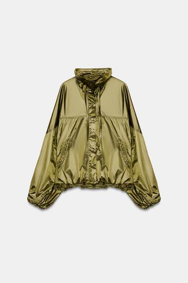 VESTE OVERSIZE EN NYLON - Vert soutenu de Zara - Image 6