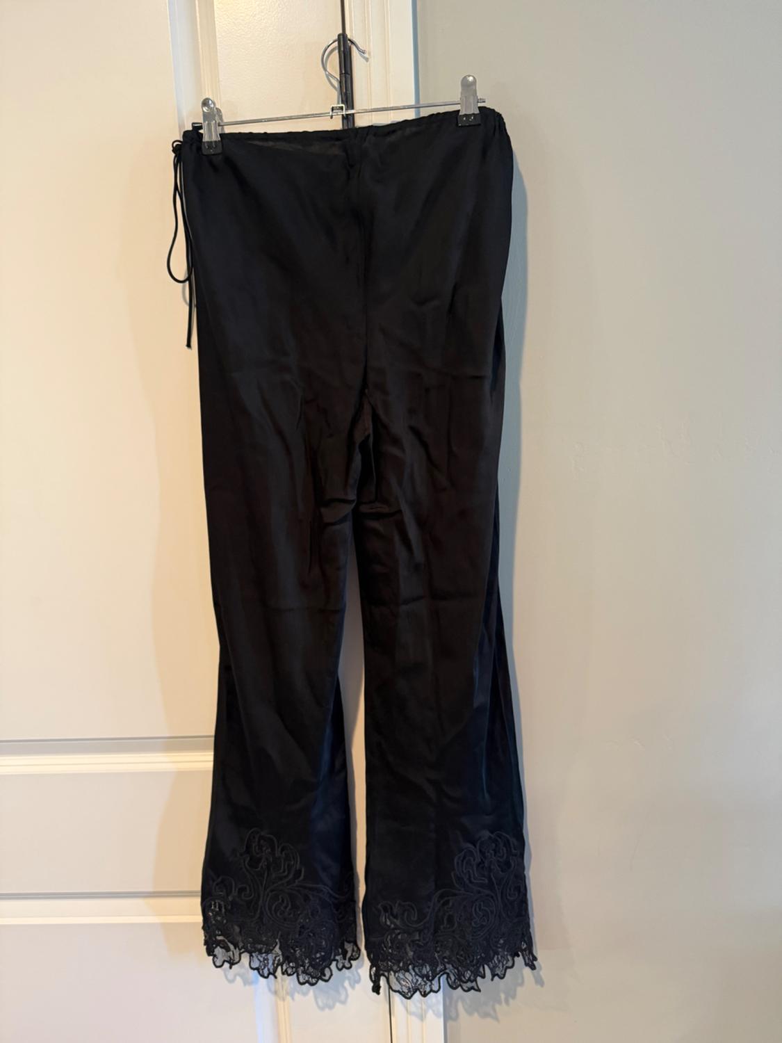 ZW COLLECTION EMBROIDERED SATIN EFFECT PANTS - Image 2