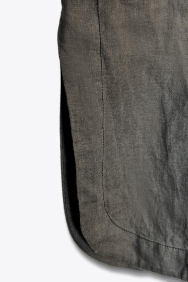 KAFTAN 100 % LIN ZW COLLECTION - Gris de Zara - Image 7