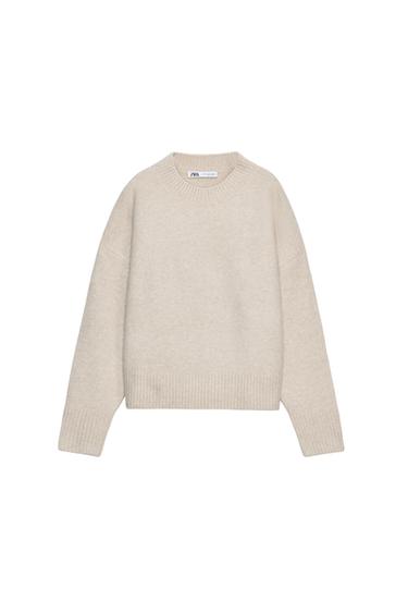 SOFT KNIT JUMPER - Sand / Marl by Zara
