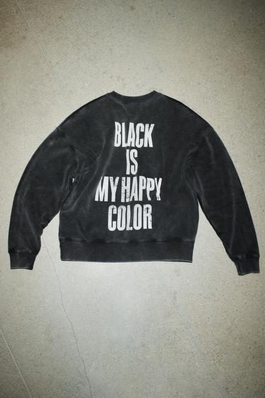 T-SHIRT LAVÉ WEDNESDAY© - Gris anthracite de Zara - Image 1