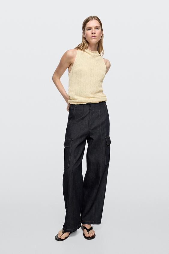 Linen blend cargo jeans from Zara - $160