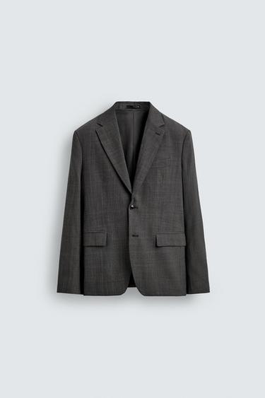КОСТЮМНЫЙ ПИДЖАК В КЛЕТКУ — КОРИЧНЕВЫЙ С МЕЛАНЖЕВЫМ ЭФФЕКТОМ от Zara