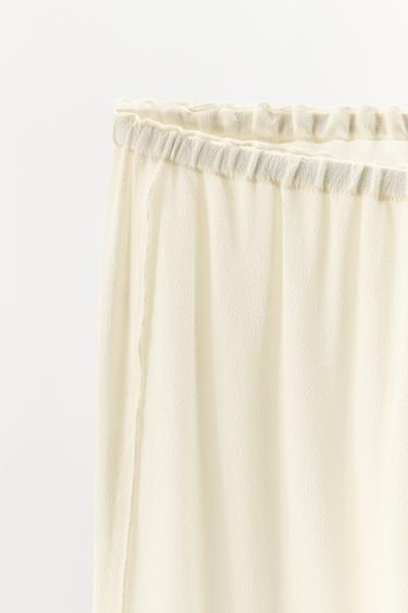 WIDE-LEG TROUSERS - Ecru by Zara - Image 4