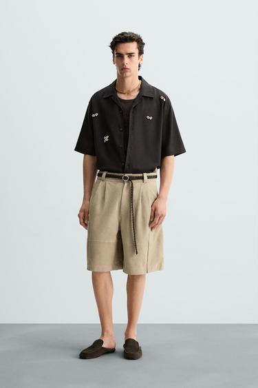 RELAXED FIT SHELL SHIRT - Dark brown by Zara - Image 0