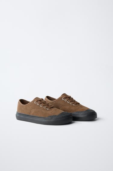 LEATHER SNEAKERS — Brown 2