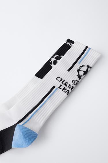 LOT DE DEUX CHAUSSETTES LONGUES UEFA CHAMPIONS LEAGUE ® - Blanc / Noir de Zara - Image 1