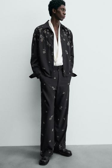 FLOWING SHIRT WITH SEQUINS - Dark navy by Zara - Image 5