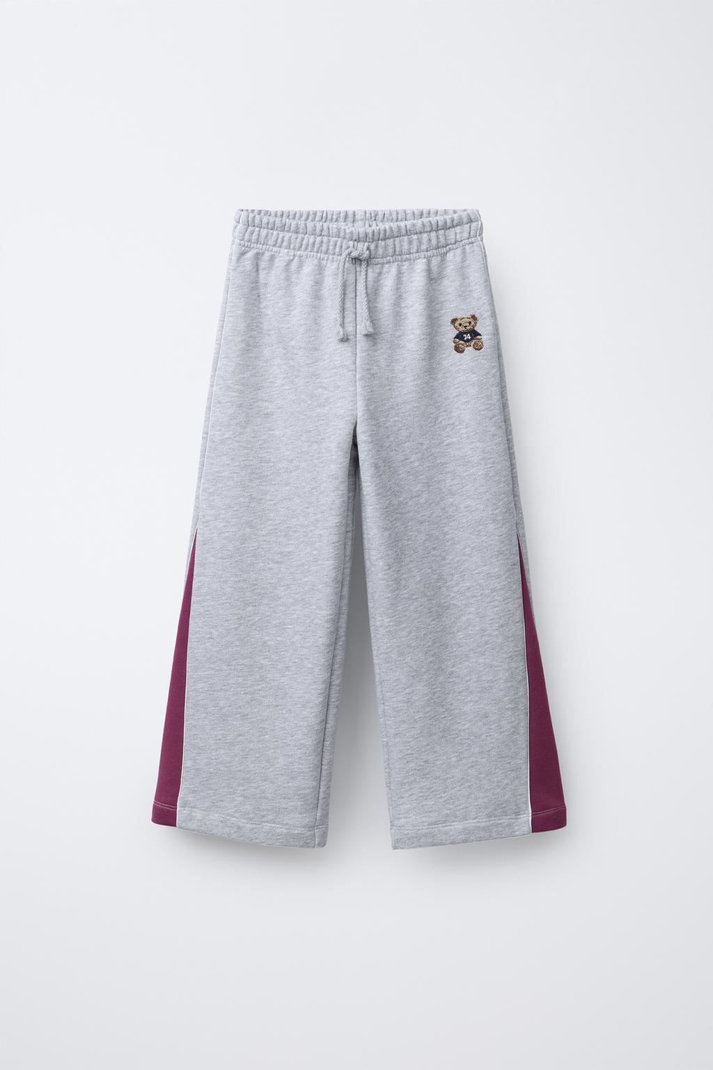 PANTALÓN WIDE LEG OSO BORDADO