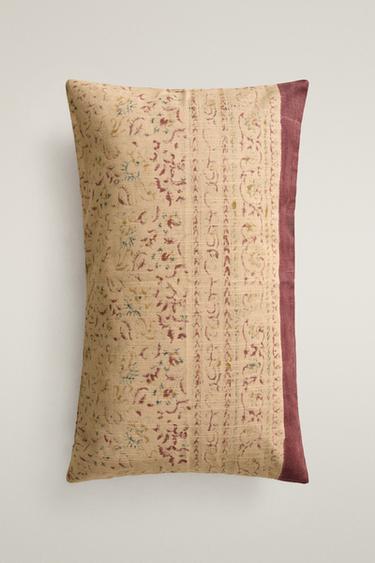 HOUSSE DE COUSSIN BLOCK PRINT - Grenat de Zara - Image 0