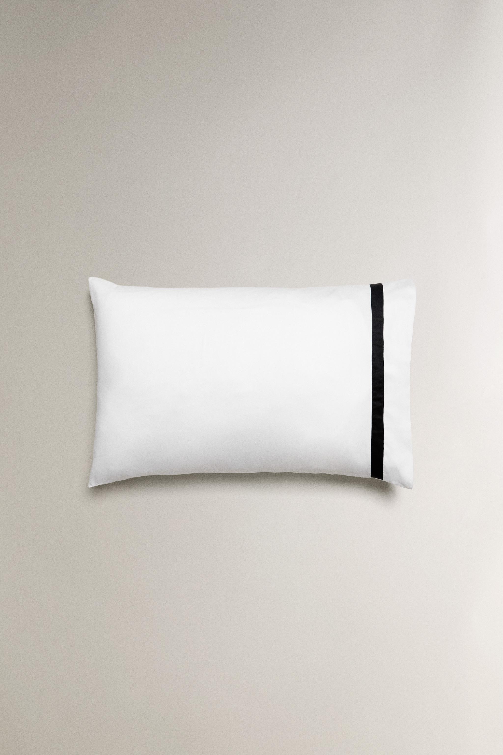 BORDERED SATEEN PILLOWCASE