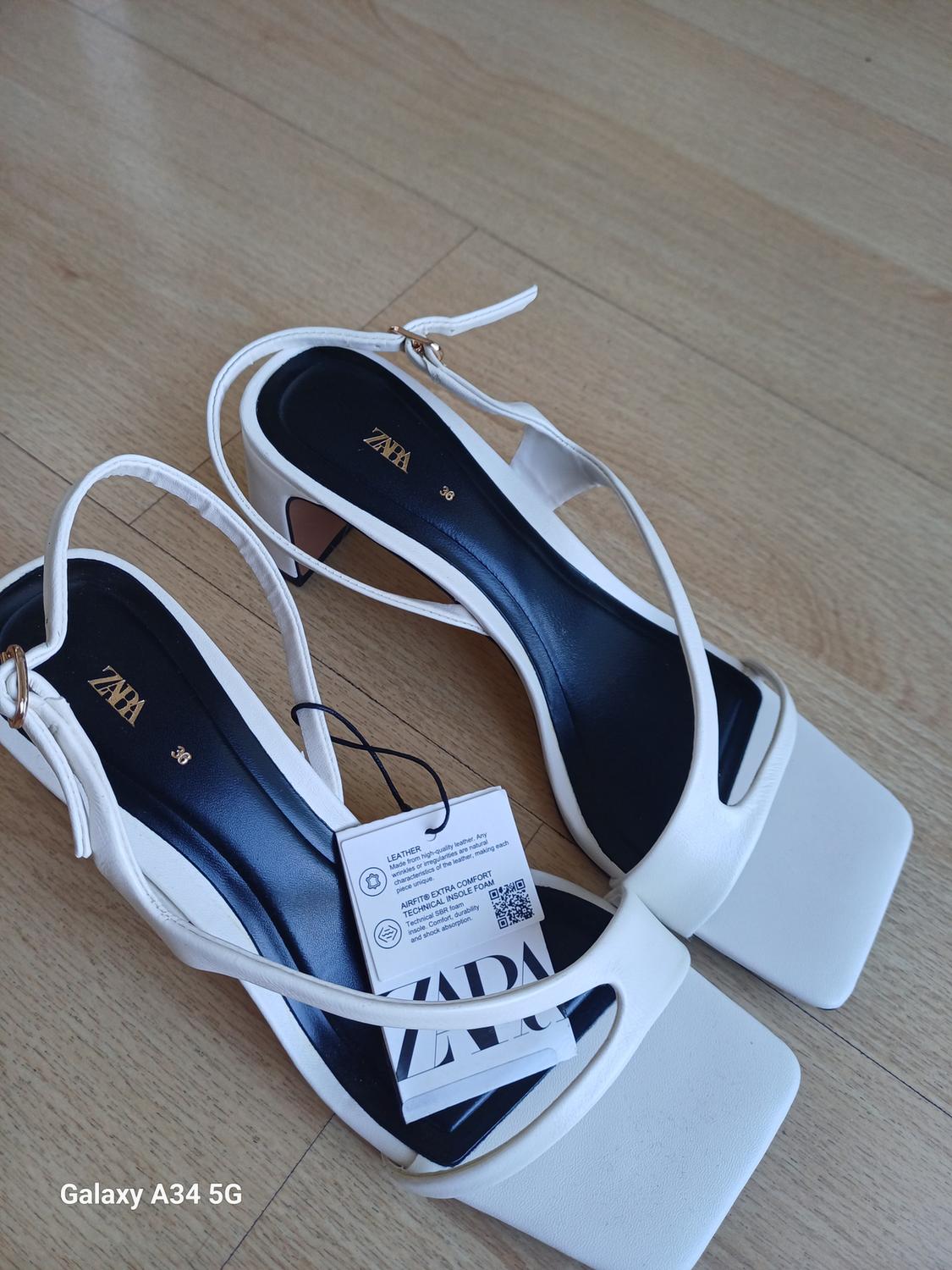 WIDE HEEL LEATHER SANDAL - Image 6