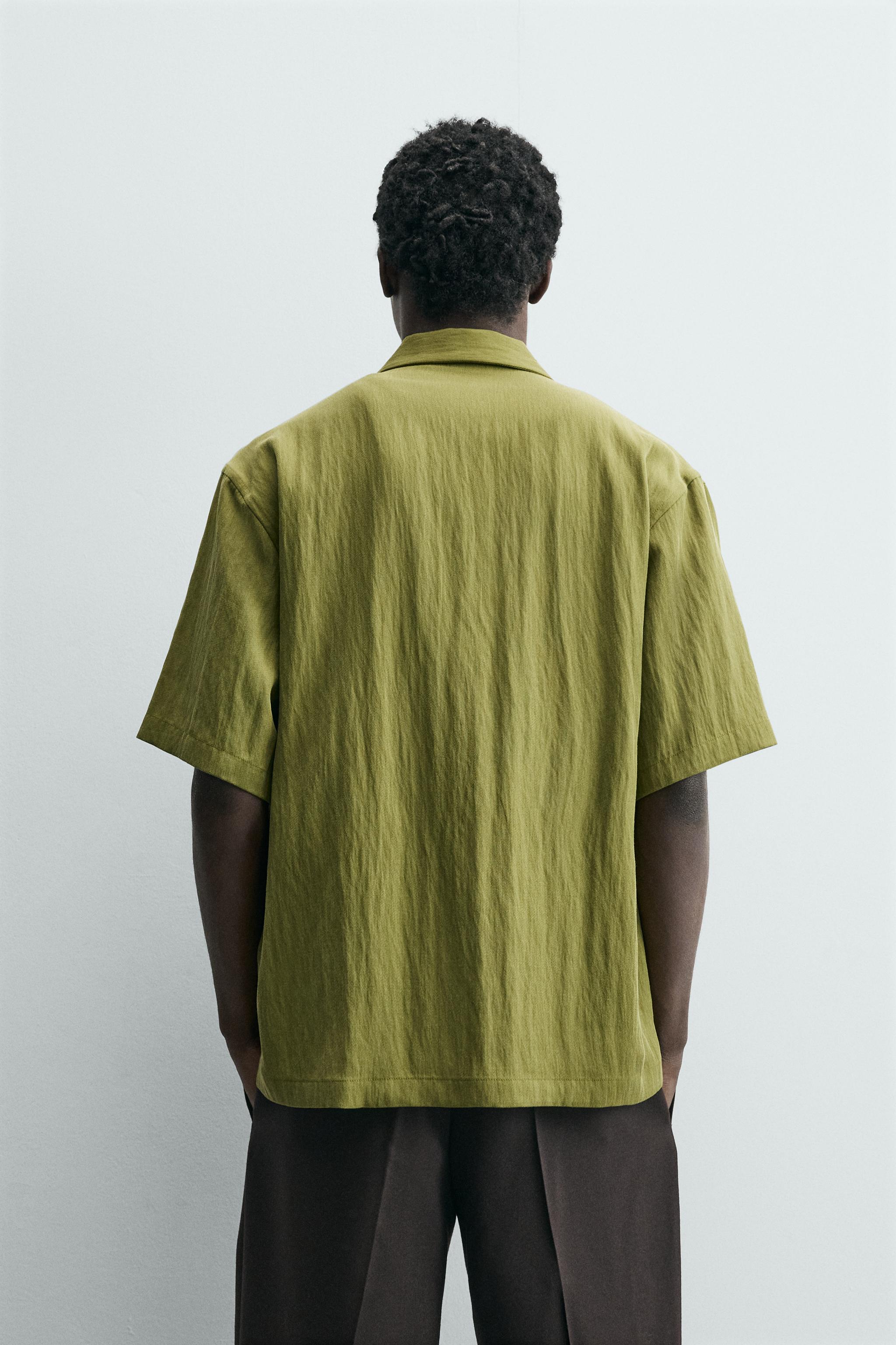 FLOWING RELAXED FIT SHIRT - Greenish | ZARA South Africa
