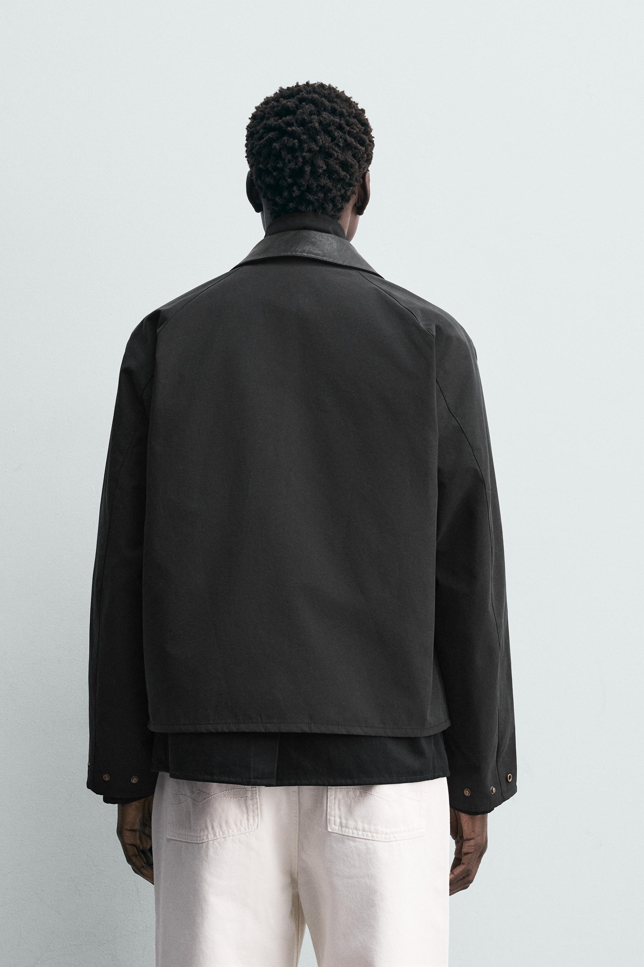 CONTRAST COLLAR OVERSHIRT