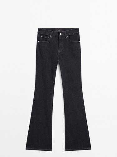 Zara High waist bell bottom skinny jeans - Blue - Image 0