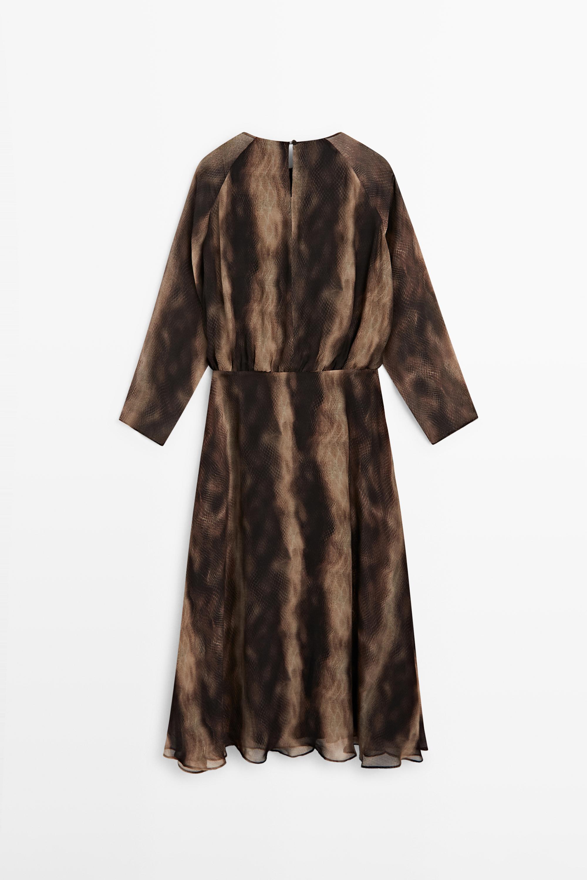 Flowing animal print dress